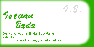 istvan bada business card